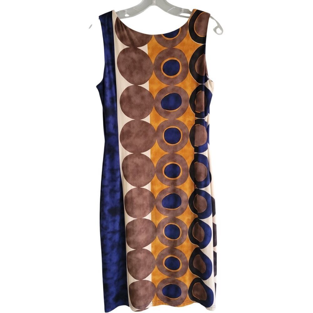 Joseph Ribkoff Mod Abstract Retro Sheath Dress Size 10 - Picture 2 of 9
